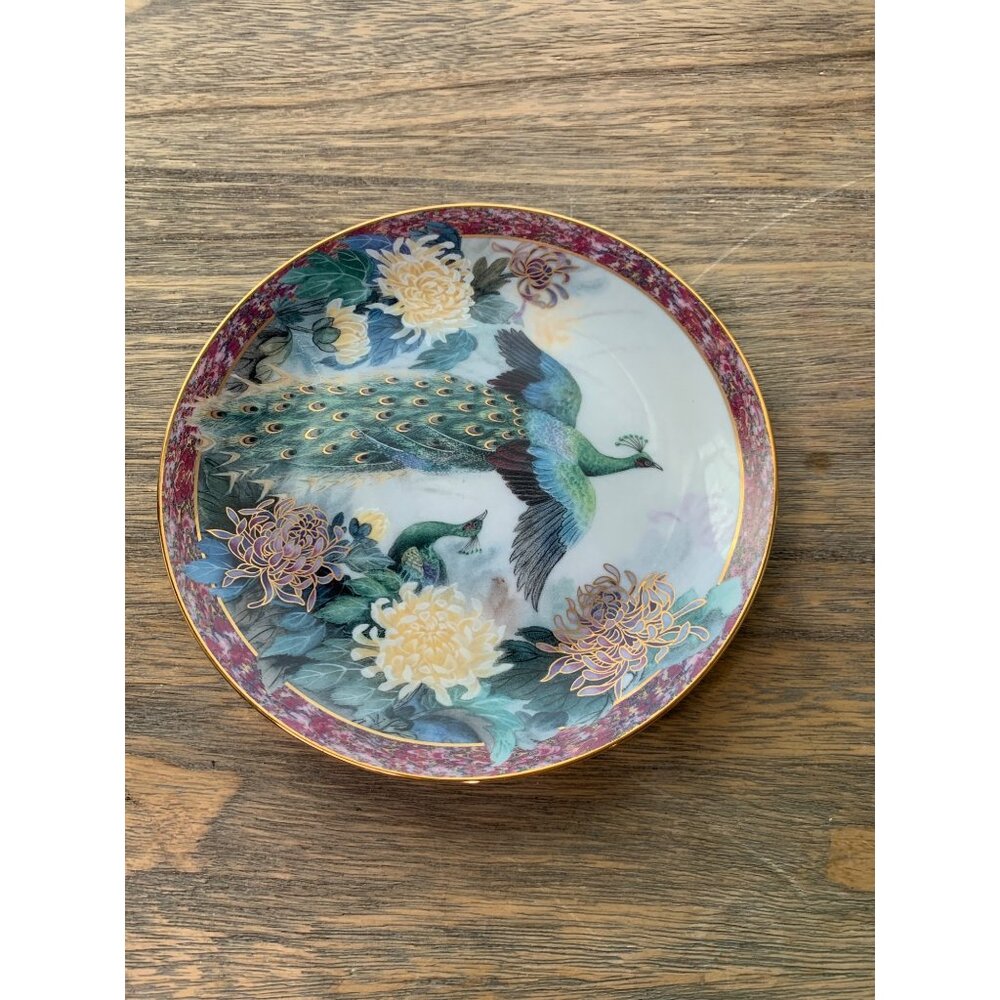 Gardens of Paradise Serenity Peacocks Ceramic Plate Number 7067